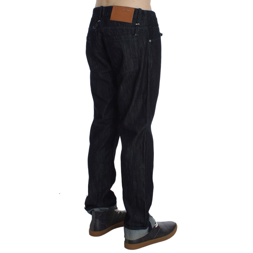 Acht Elegante Straight Fit Blaue Herrenjeans