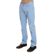 Acht Elegante Herrenjeans mit niedriger Taille und normaler Passform