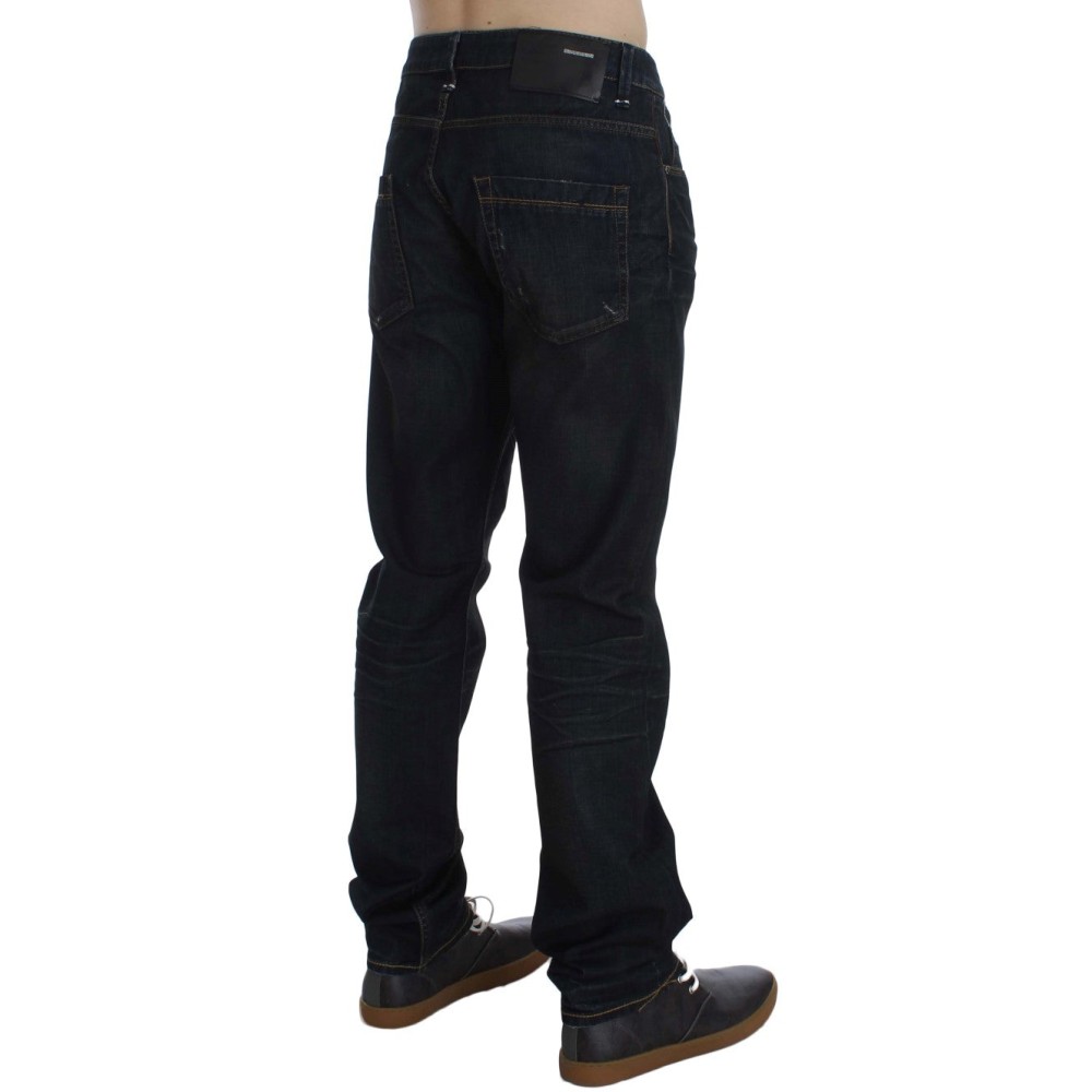 Acht Elegante Straight Fit Jeans in Dunkelblau