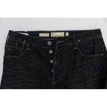 Acht Elegante Straight Fit Jeans in Dunkelblau