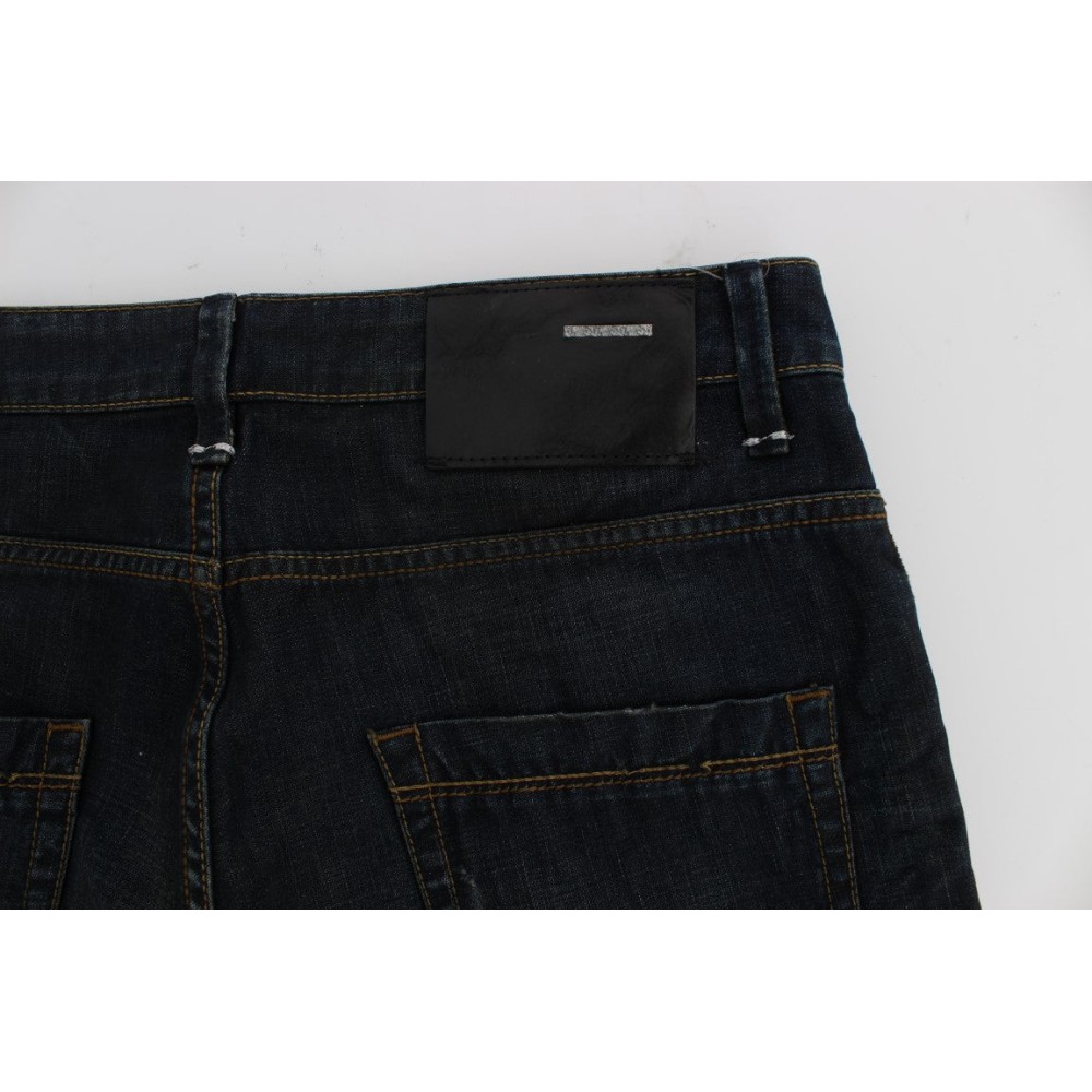 Acht Elegante Straight Fit Jeans in Dunkelblau