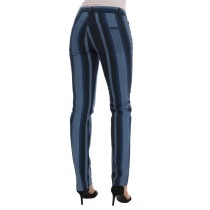 Dolce & Gabbana Schicke blau gestreifte Slim Fit Girly Jeans