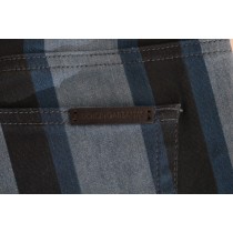 Dolce & Gabbana Schicke blau gestreifte Slim Fit Girly Jeans