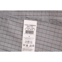 Dolce & Gabbana Elegantes graues kariertes Slim Fit Freizeithemd