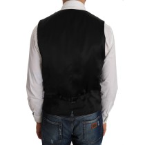 Dolce & Gabbana Elegante graue Weste mit Torrero-Muster für formelle Anlässe