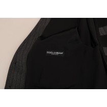 Dolce & Gabbana Elegante graue Weste mit Torrero-Muster für formelle Anlässe