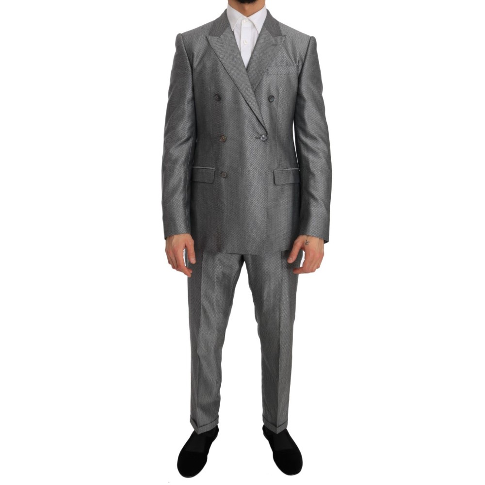 Dolce & Gabbana Eleganter schwarzer zweireihiger Anzug