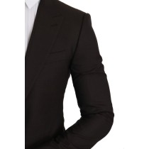 Dolce & Gabbana Schlanke braune Blazerjacke aus Schurwolle