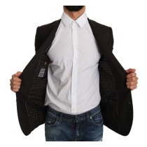 Dolce & Gabbana Schlanke braune Blazerjacke aus Schurwolle
