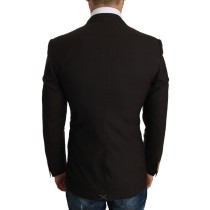 Dolce & Gabbana Schlanke braune Blazerjacke aus Schurwolle