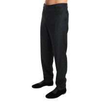 Dolce & Gabbana Elegante Graue Gemusterte Formelle Hose