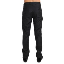 Dolce & Gabbana Elegante Graue Gemusterte Formelle Hose