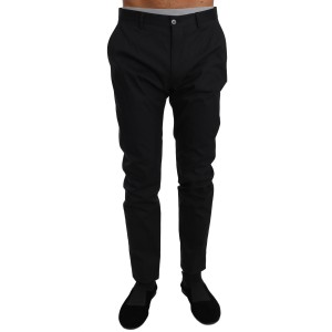 Dolce & Gabbana Elegante schwarze formelle Hose aus Wollgemisch