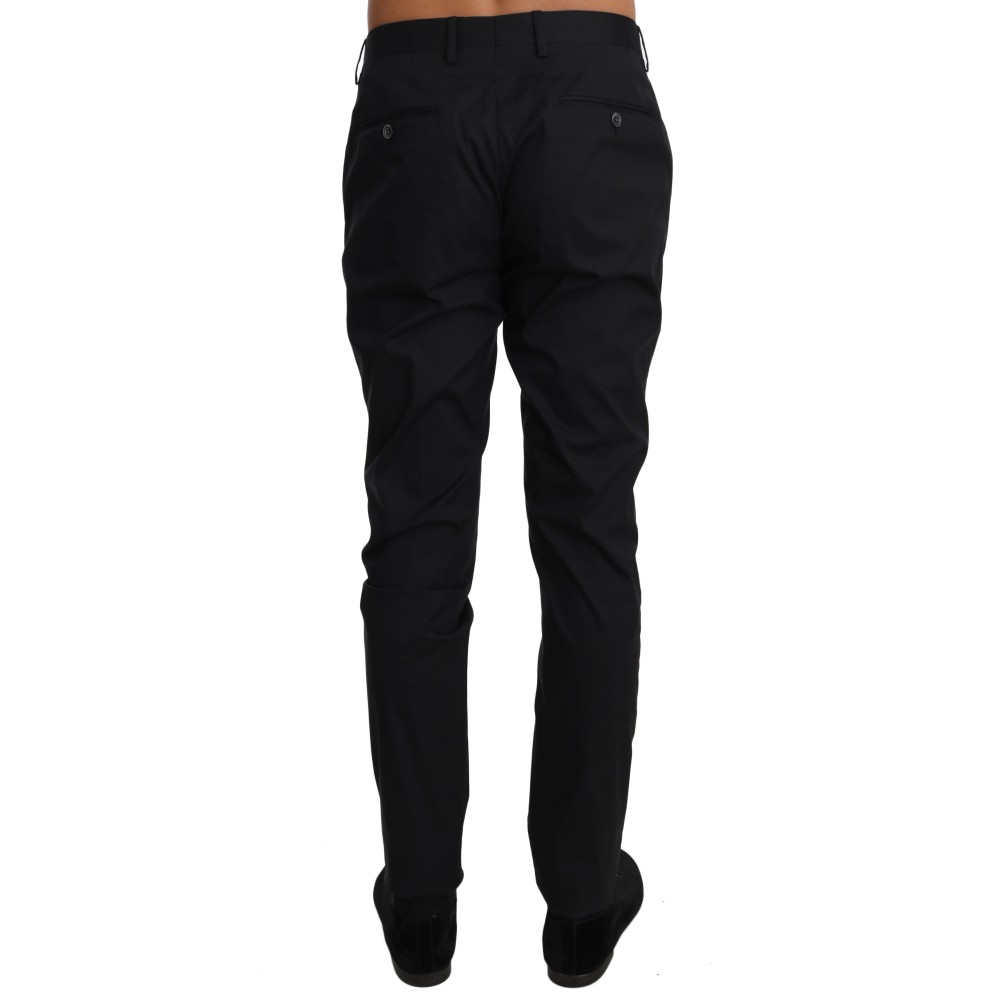 Dolce & Gabbana Elegante schwarze formelle Hose aus Wollgemisch
