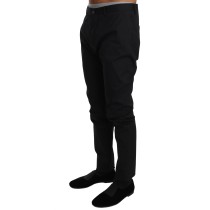 Dolce & Gabbana Elegante schwarze formelle Hose aus Wollgemisch