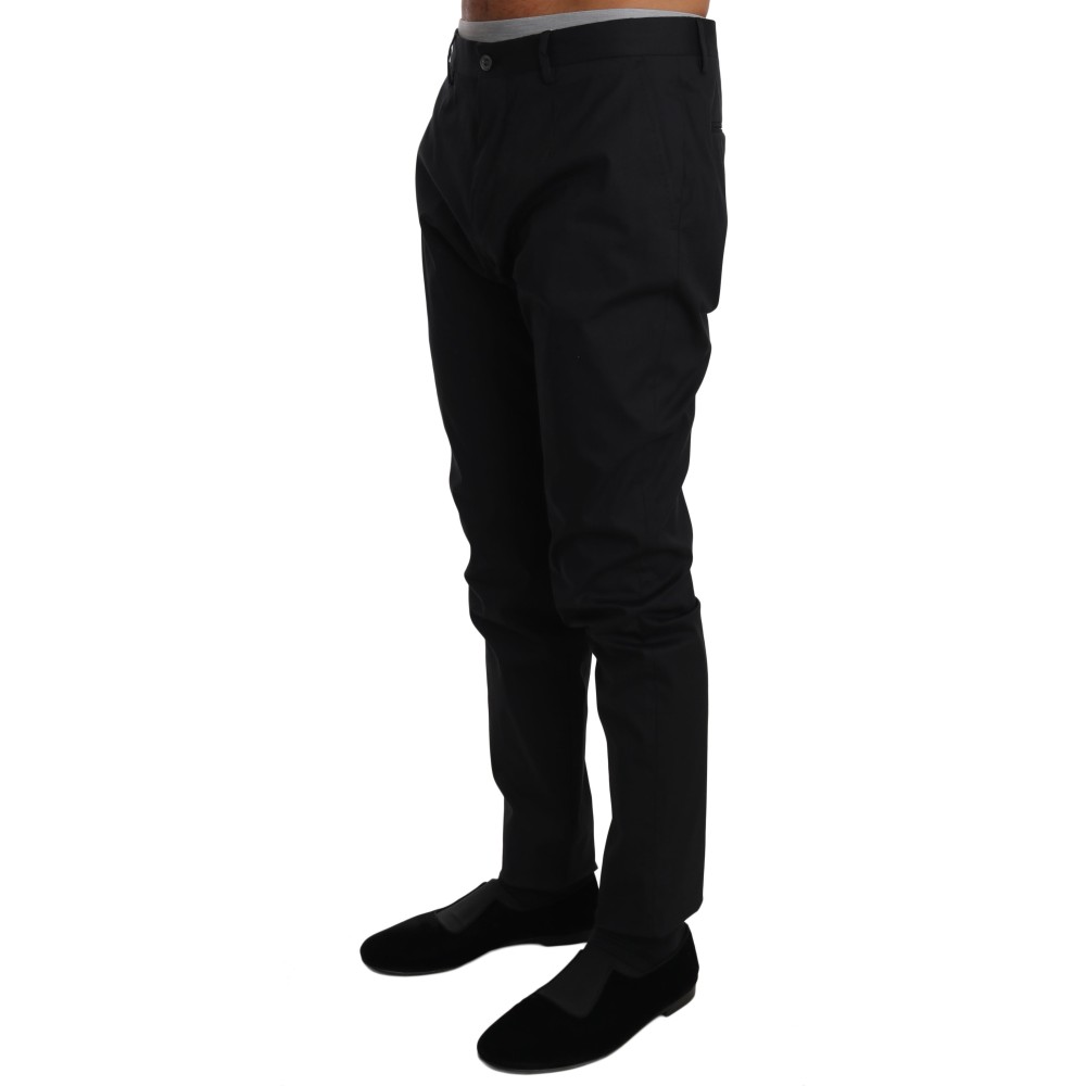 Dolce & Gabbana Elegante schwarze formelle Hose aus Wollgemisch
