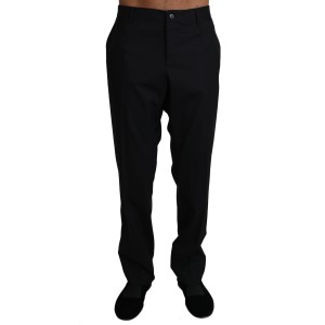 Dolce & Gabbana Elegante schwarze formelle Hose aus Wollmischung