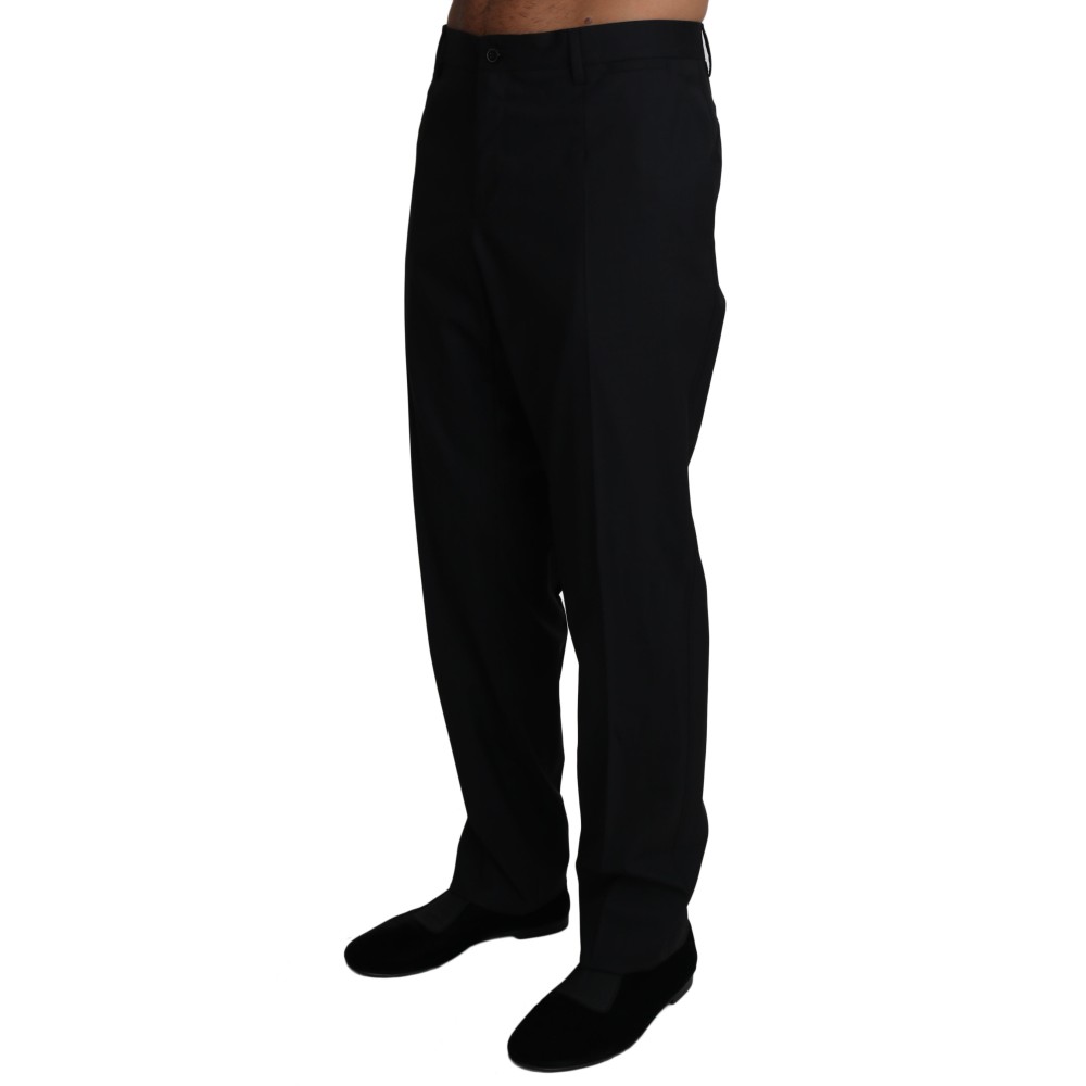 Dolce & Gabbana Elegante schwarze formelle Hose aus Wollmischung