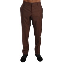 Dolce & Gabbana Elegante braune formelle Hose aus Wolle und Seide