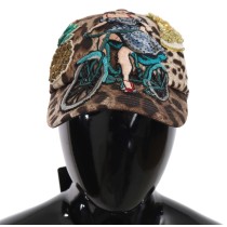 Dolce & Gabbana Elegante Baseballkappe mit Leopardenpailletten