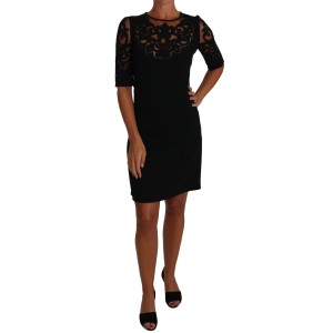 Dolce & Gabbana Elegantes Schwarzes Kleid mit Cut-Out-Detail