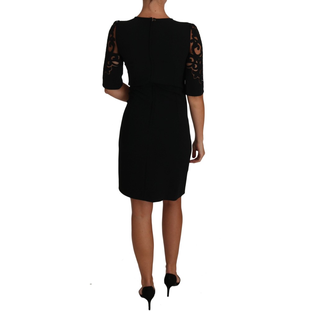 Dolce & Gabbana Elegantes Schwarzes Kleid mit Cut-Out-Detail