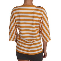 Dolce & Gabbana FIRENZE Paillettenbluse in Orange und Weiß