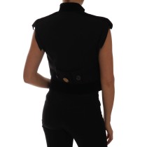 Dolce & Gabbana Schwarze Weste im Militärstil mit Verzierungen
