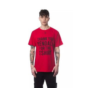 Nicolo Tonetto Rotes Baumwolle Männer T-Shirt