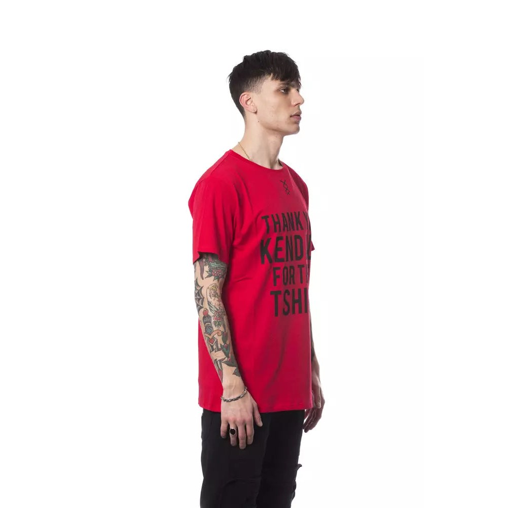 Nicolo Tonetto Rotes Baumwolle Männer T-Shirt