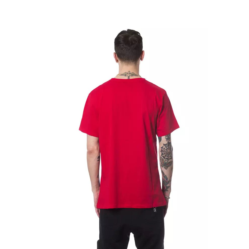 Nicolo Tonetto Rotes Baumwolle Männer T-Shirt