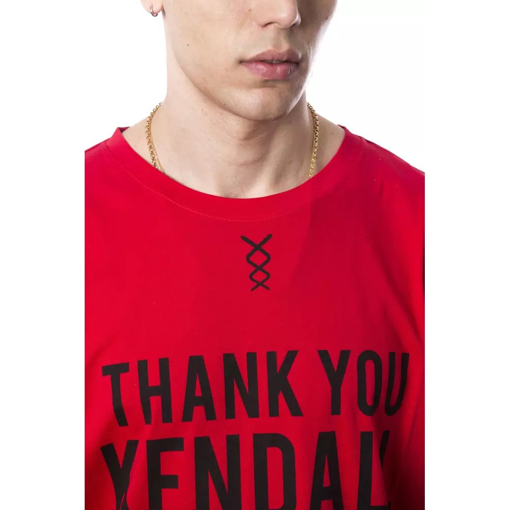 Nicolo Tonetto Rotes Baumwolle Männer T-Shirt