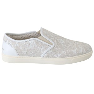 Dolce & Gabbana Elegante Off White Loafers für Damen