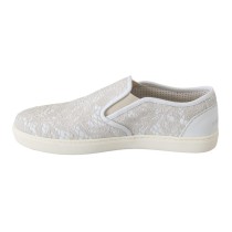 Dolce & Gabbana Elegante Off White Loafers für Damen
