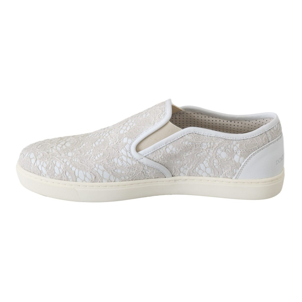 Dolce & Gabbana Elegante Off White Loafers für Damen