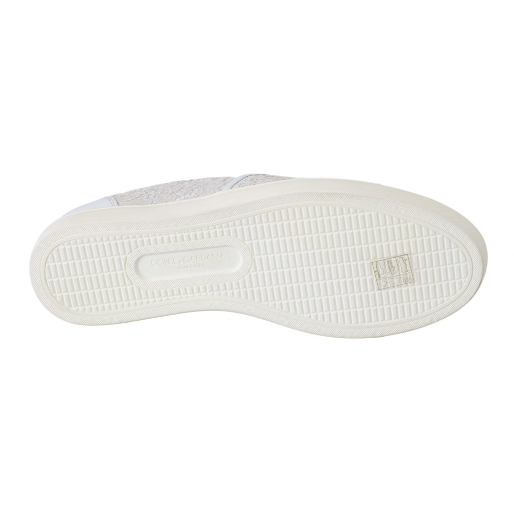 Dolce & Gabbana Elegante Off White Loafers für Damen