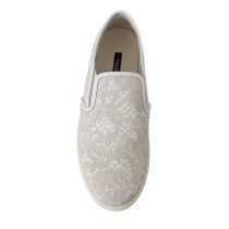 Dolce & Gabbana Elegante Off White Loafers für Damen