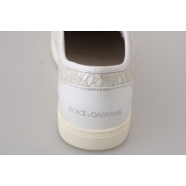 Dolce & Gabbana Elegante Off White Loafers für Damen