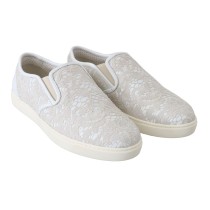 Dolce & Gabbana Elegante Off White Loafers für Damen