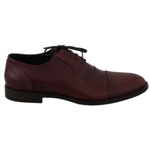 Dolce & Gabbana Elegante bordeauxfarbene Lederschuhe