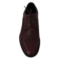 Dolce & Gabbana Elegante bordeauxfarbene Lederschuhe