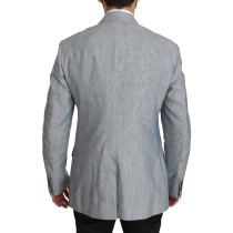 Dolce & Gabbana Eleganter hellblauer doppelreihiger Blazer