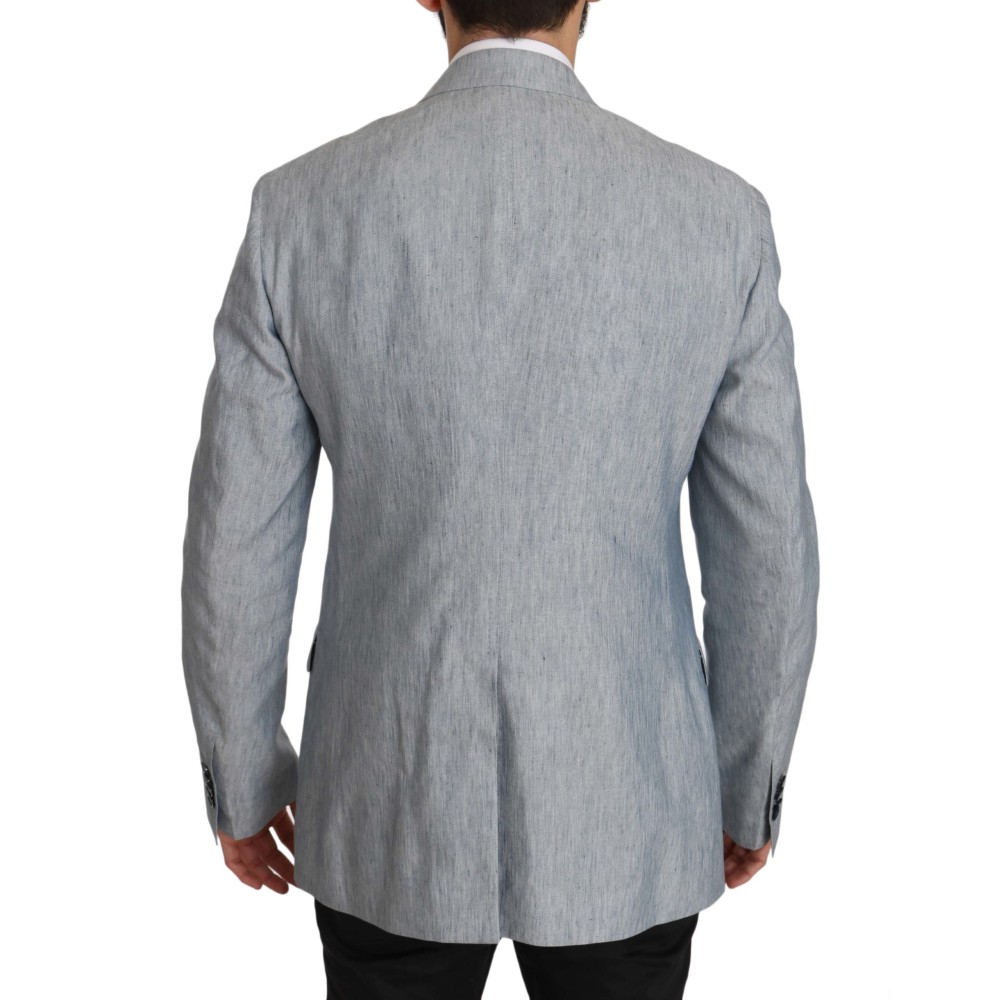 Dolce & Gabbana Eleganter hellblauer doppelreihiger Blazer