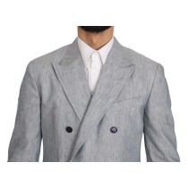 Dolce & Gabbana Eleganter hellblauer doppelreihiger Blazer