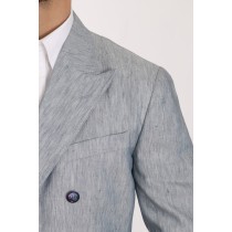 Dolce & Gabbana Eleganter hellblauer doppelreihiger Blazer
