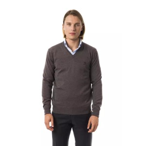 Uominitaliani Grauer Pullover aus Merinowolle für Männer