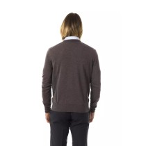 Uominitaliani Grauer Pullover aus Merinowolle für Männer