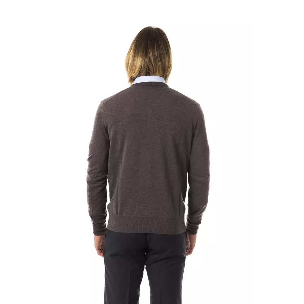 Uominitaliani Grauer Pullover aus Merinowolle für Männer