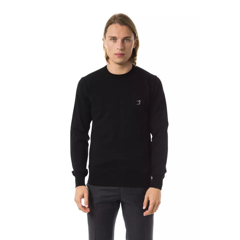 Uominitaliani Schwarzer Pullover aus Merinowolle für Männer