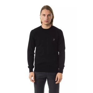 Uominitaliani Schwarzer Pullover aus Merinowolle für Männer